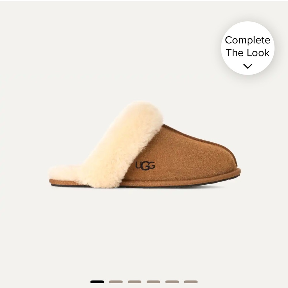 UGG Tan Slippers with Cream Shearling
